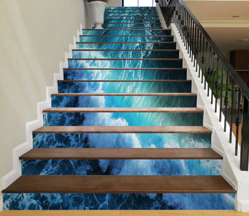 3D Blue Spray 018 Stair Risers