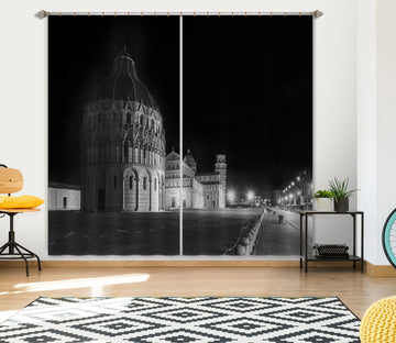 3D Black Castle 166 Marco Carmassi Curtain Curtains Drapes Wallpaper AJ Wallpaper 