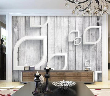 3D White Geometry WC32 Wall Murals Wallpaper AJ Wallpaper 2 