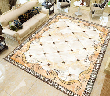 3D Yellow Marble Stripe WG595 Floor Mural Wallpaper AJ Wallpaper 2 