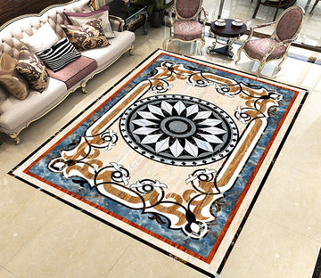 3D Rectangular FFlower Pattern WG409 Floor Mural Wallpaper AJ Wallpaper 2 