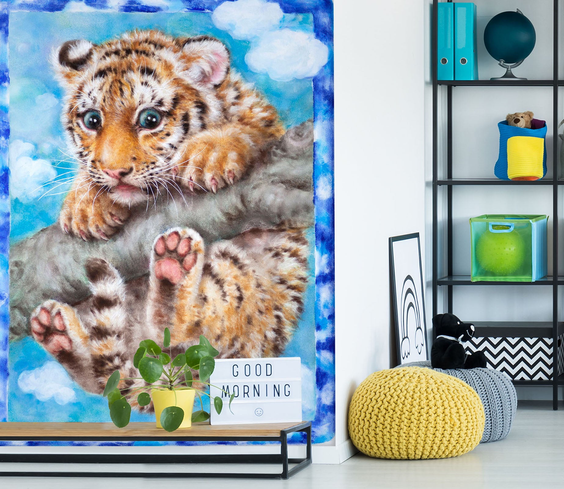 3D Baby Tiger 5496 Kayomi Harai Wall Mural Wall Murals