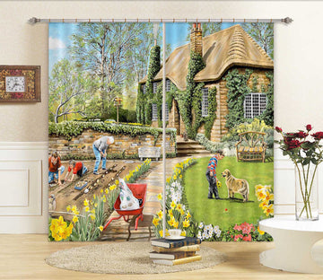 3D Spring Gardening 091 Trevor Mitchell Curtain Curtains Drapes
