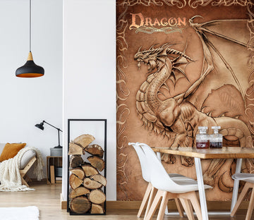 3D Dragon Painting 5034 Tom Wood Wall Mural Wall Murals