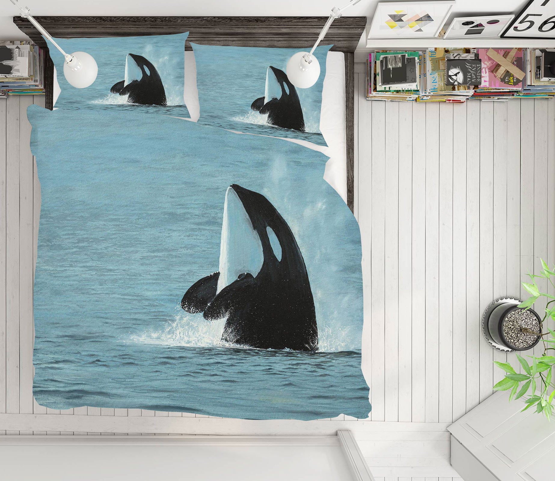 3D Whale 1751 Marina Zotova Bedding Bed Pillowcases Quilt