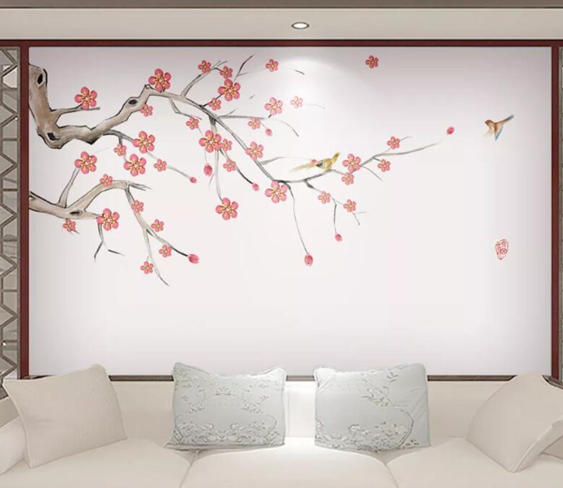3D Red Flower WC15 Wall Murals Wallpaper AJ Wallpaper 2 