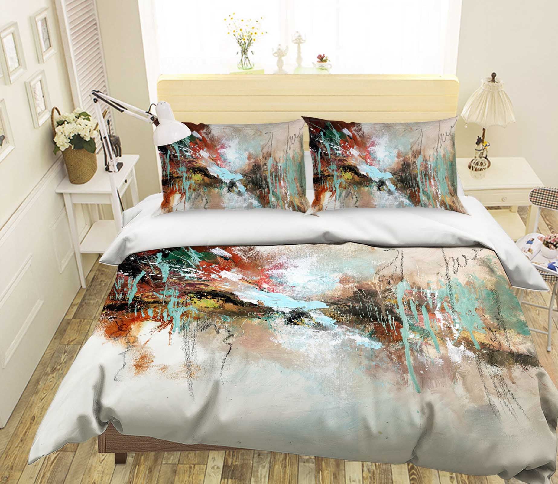 3D Color Graffiti 2008 Anne Farrall Doyle Bedding Bed Pillowcases Quilt