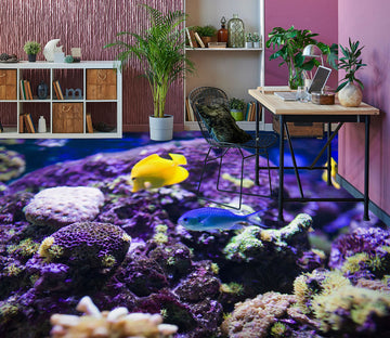 3D Rich Purple Coral 542 Floor Mural  Wallpaper Murals Rug & Mat Print Epoxy waterproof bath floor