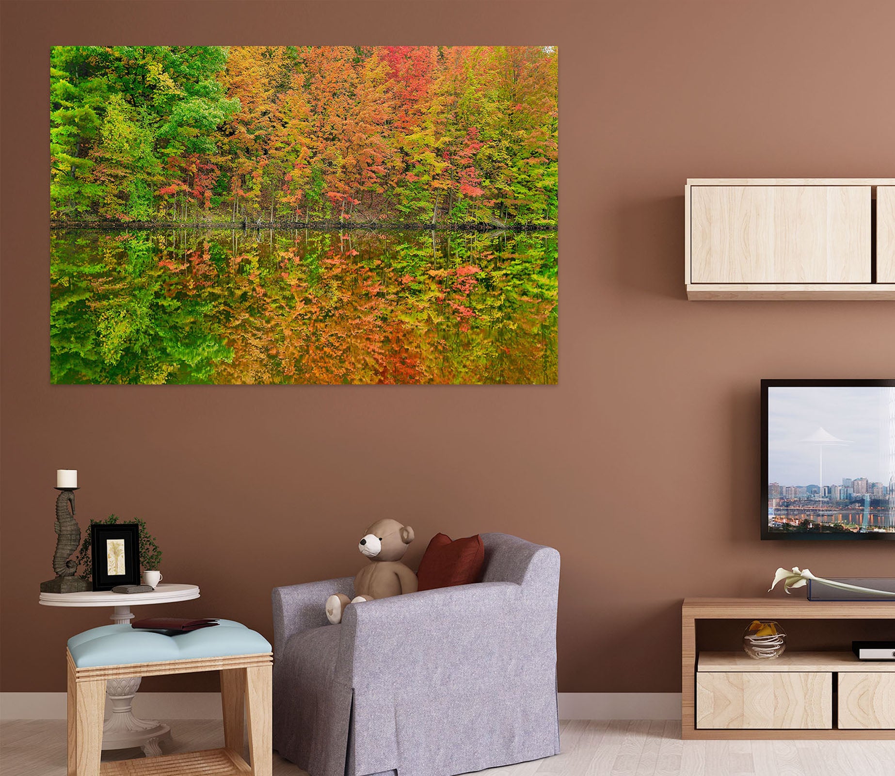 3D Fall Reflections 62109 Kathy Barefield Wall Sticker