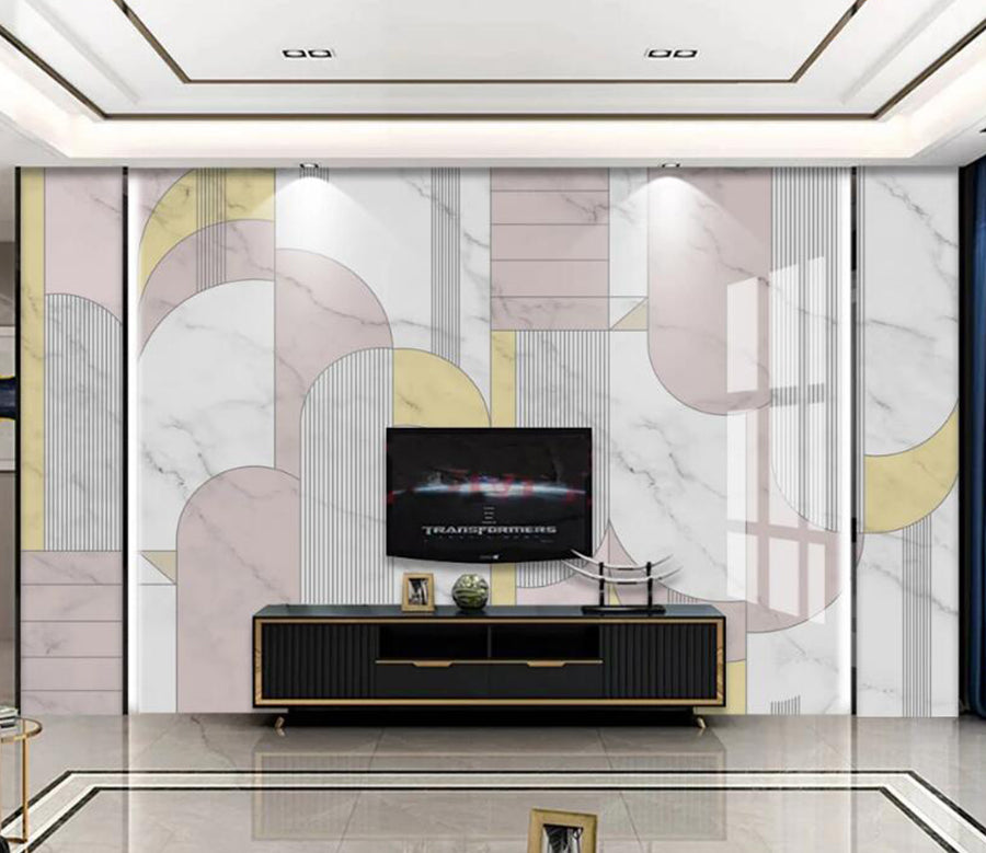 3D Matte Semicircle 709 Wall Murals