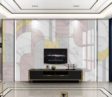 3D Matte Semicircle 709 Wall Murals