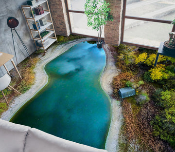 3D Calm River 442 Floor Mural