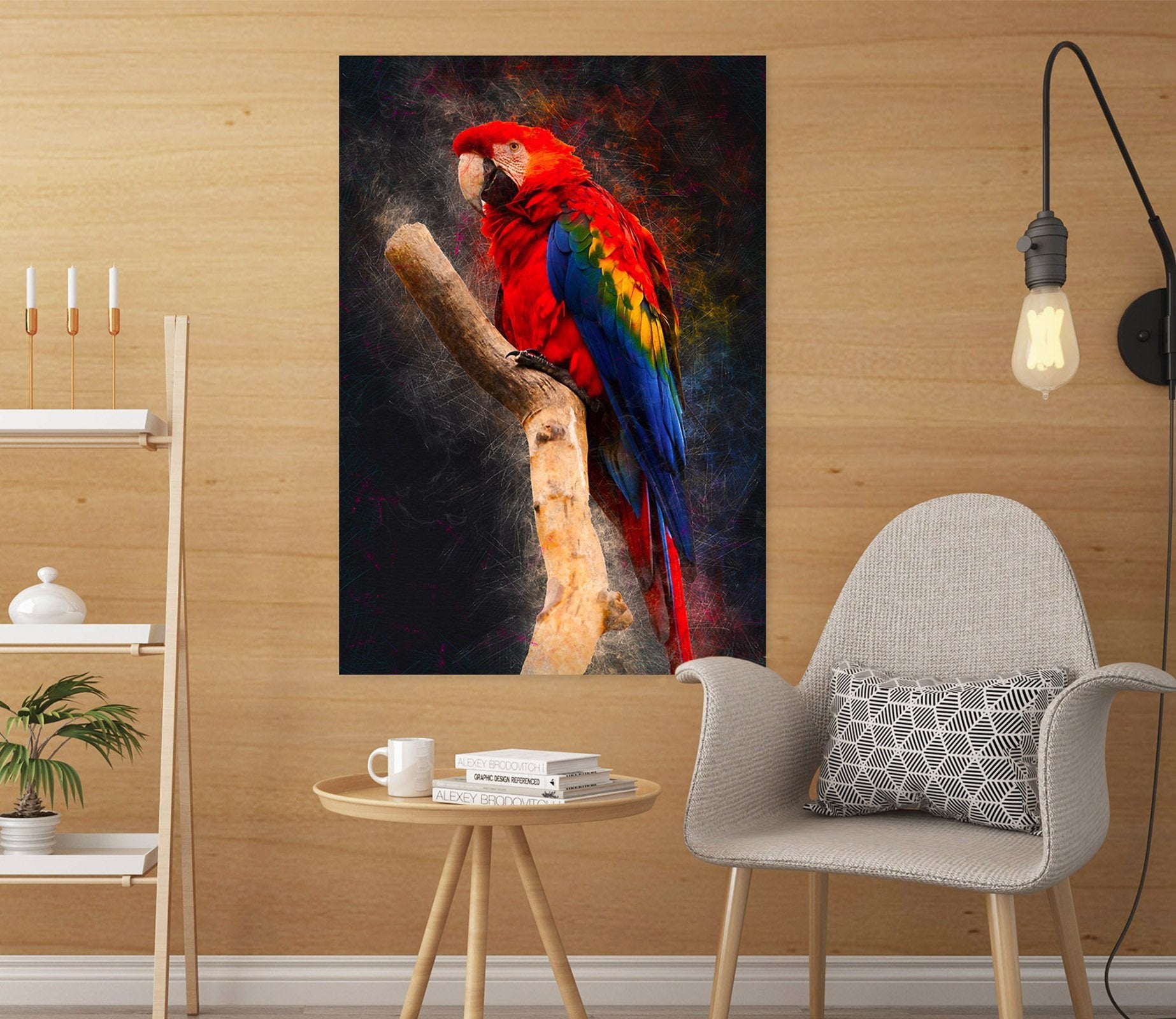 3D Red Bird 754 Animal Wall Stickers Wallpaper AJ Wallpaper 2 