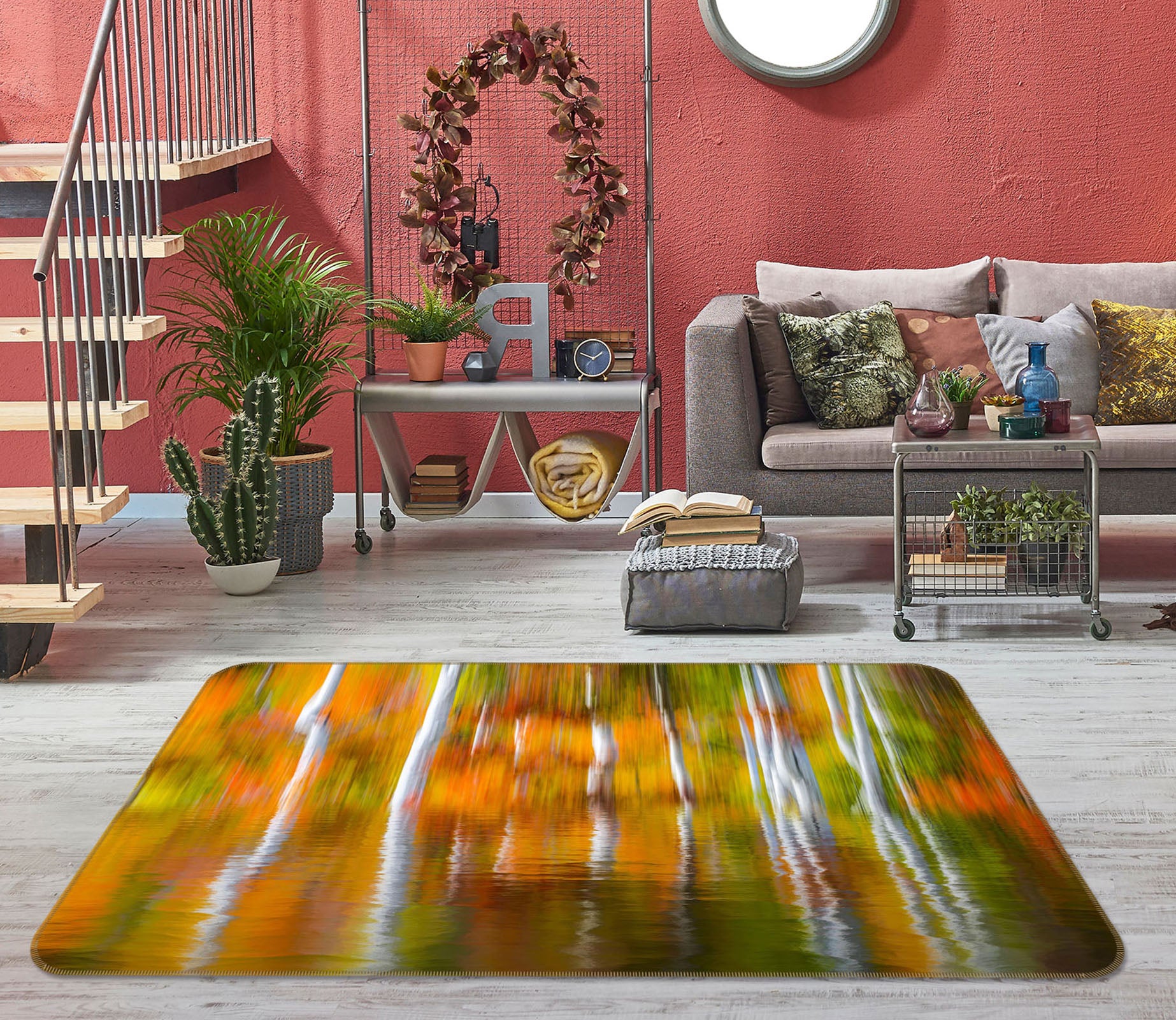 3D Forest River 1138 Marco Carmassi Rug Non Slip Rug Mat