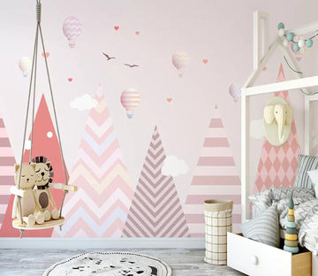 3D Pink Triangle WC03 Wall Murals Wallpaper AJ Wallpaper 2 