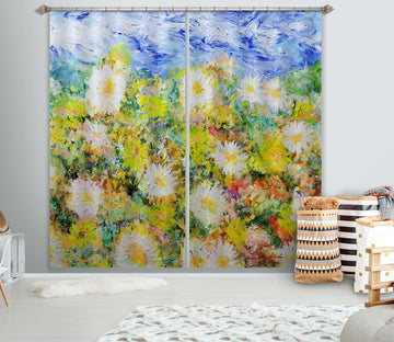 3D Little Chrysanthemum 265 Allan P. Friedlander Curtain Curtains Drapes