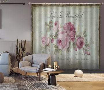 3D Beautiful Flowers 054 Debi Coules Curtain Curtains Drapes Wallpaper AJ Wallpaper 