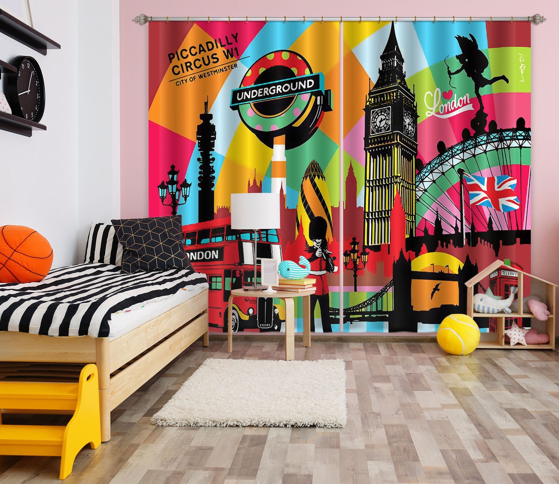 3D Color Castle 740 Curtains Drapes Wallpaper AJ Wallpaper 