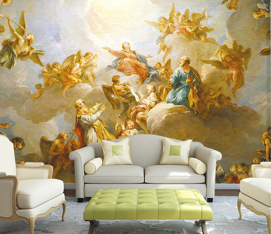 3D Angel Clouds 1585 Wall Murals