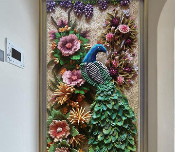 3D Peacock Flower 648 Wall Murals Wallpaper AJ Wallpaper 2 
