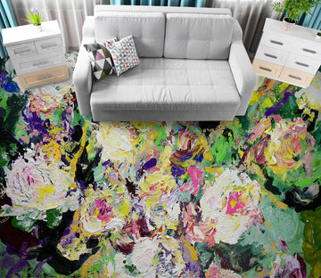 3D Flower Bush Painting 9685 Allan P. Friedlander Floor Mural  Wallpaper Murals Self-Adhesive Removable Print Epoxy