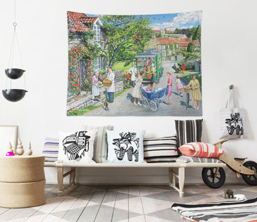 3D House Alley People 11291 Trevor Mitchell Tapestry Hanging Cloth Hang
