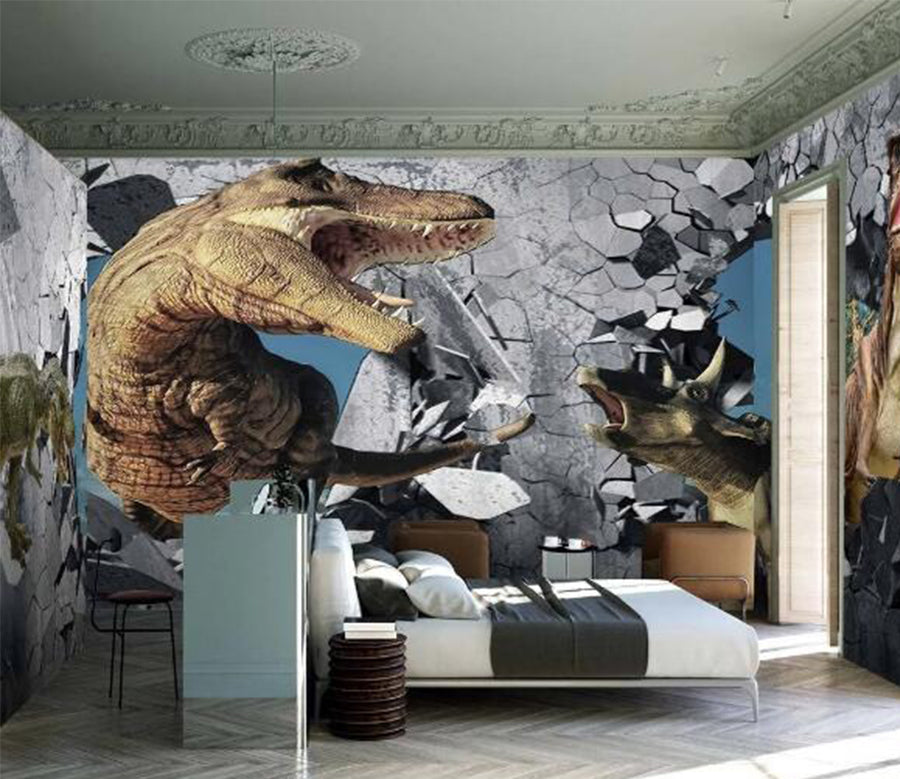 3D Ferocious Dinosaur WC1326 Wall Murals