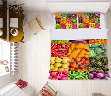 3D Vegetable And Fruit 2024 Assaf Frank Bedding Bed Pillowcases Quilt