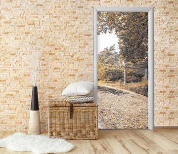 3D Road Trees Grass 101188 Assaf Frank Door Mural