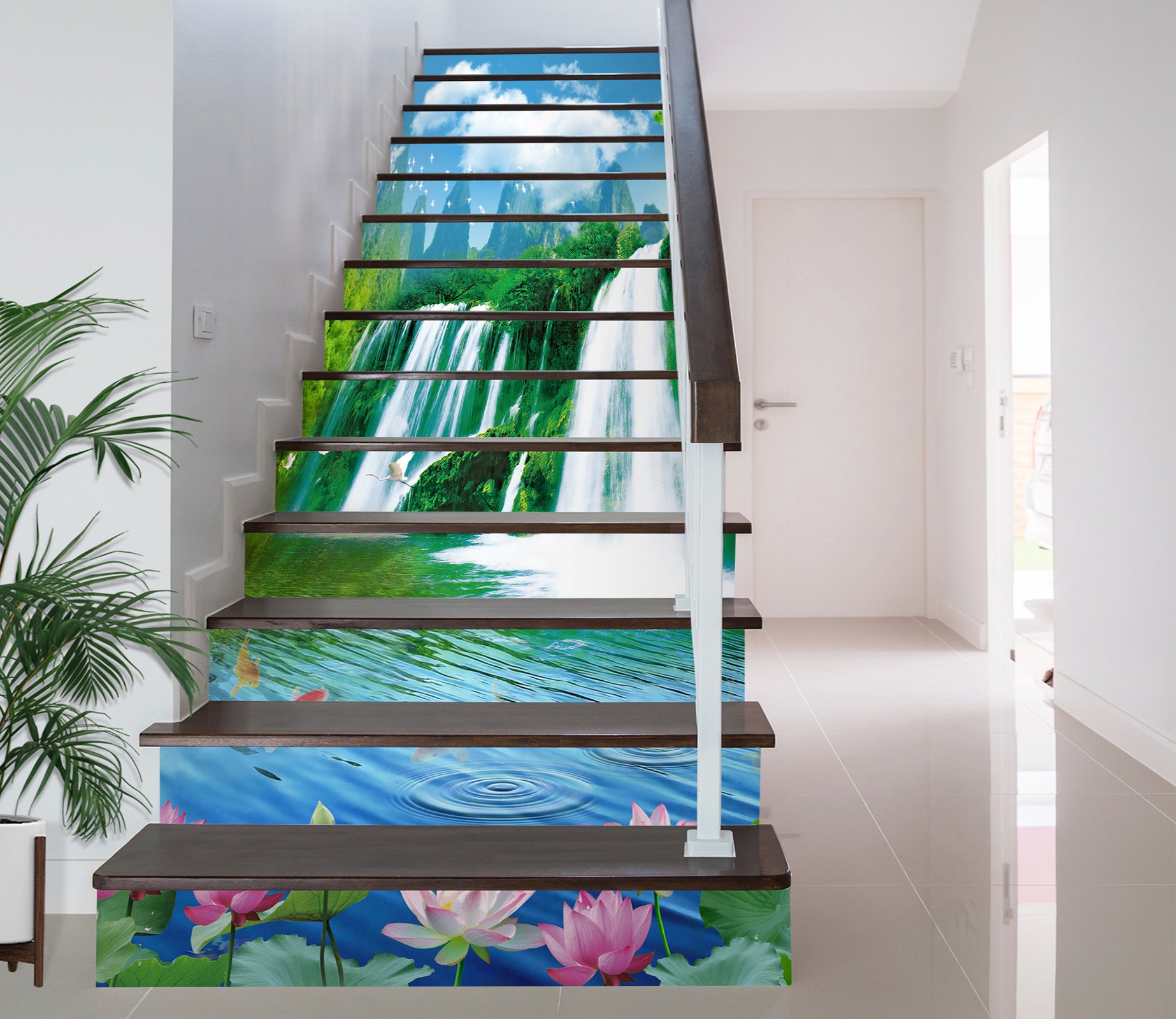 3D Beautiful Scenery 028 Stair Risers