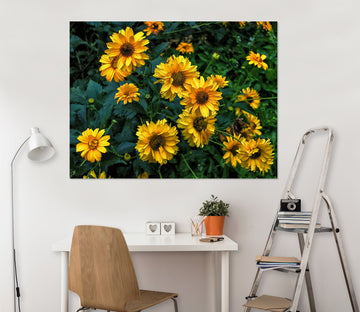 3D Sun Flower 133 Jerry LoFaro Wall Sticker