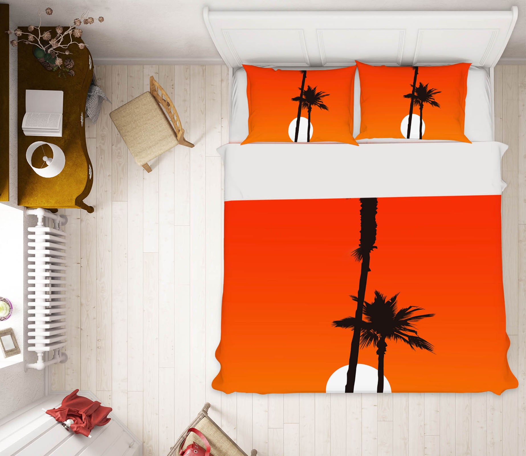 3D Sunset Coconut Tree 195 Boris Draschoff Bedding Bed Pillowcases Quilt