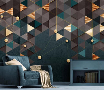 3D Golden Triangle WC20 Wall Murals Wallpaper AJ Wallpaper 2 