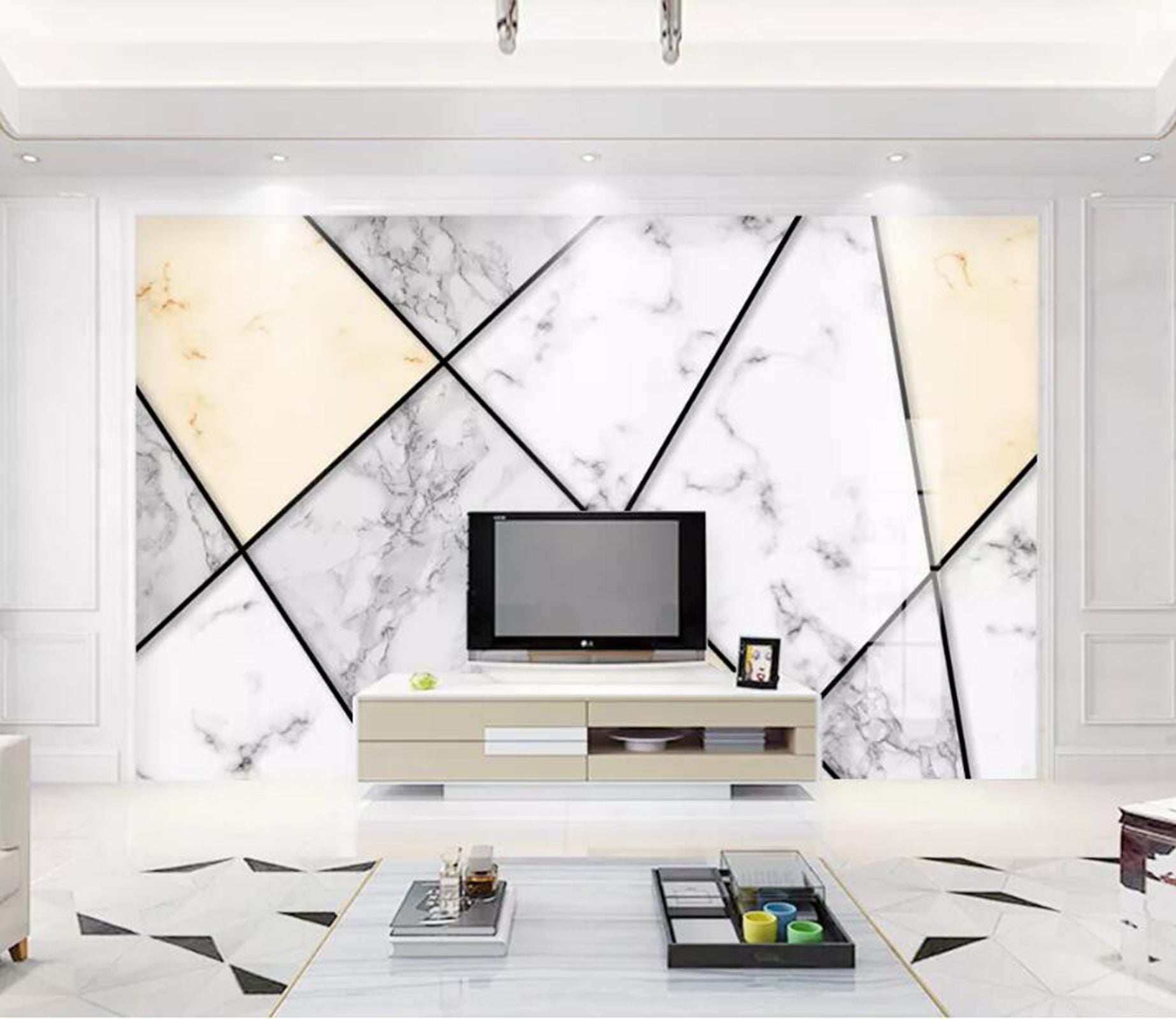 3D Geometric Piece WC37 Wall Murals Wallpaper AJ Wallpaper 2 