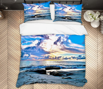 3D Sky Seaside 8678 Kathy Barefield Bedding Bed Pillowcases Quilt