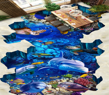3D Underwater World 355 Floor Mural  Wallpaper Murals Rug & Mat Print Epoxy waterproof bath floor