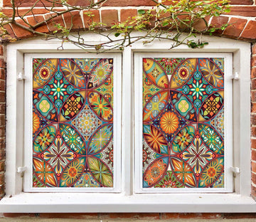 3D Beautiful Pattern 213 Window Film Print Sticker Cling Stained Glass UV Block