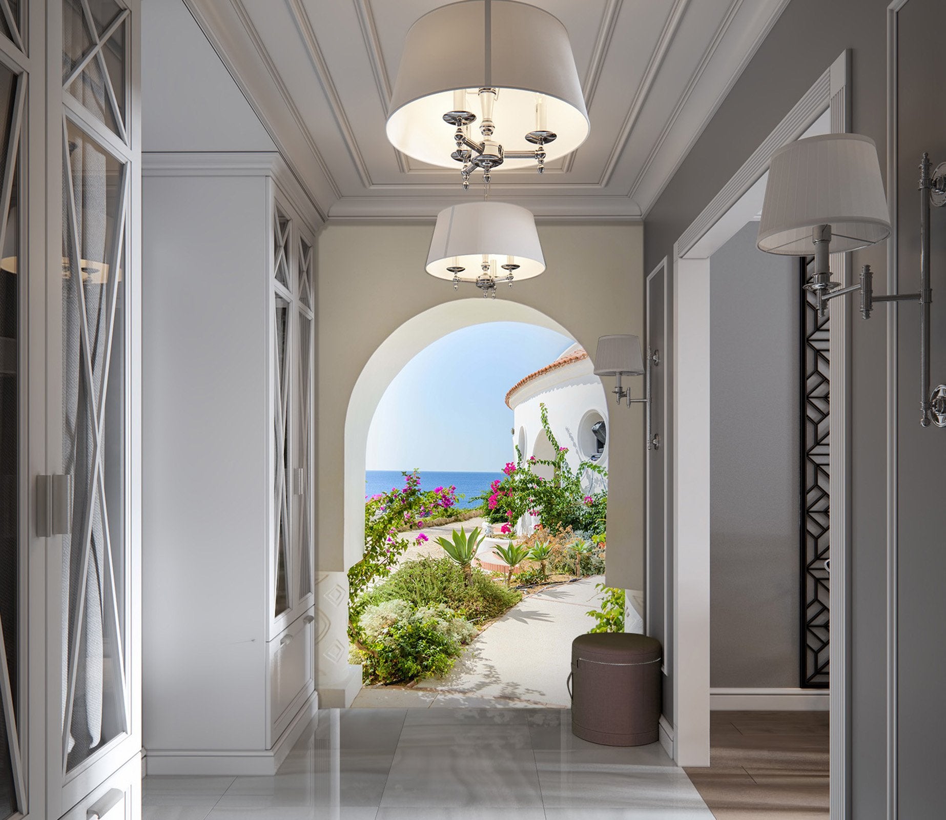 3D Arch Garden 102 Wall Murals Wallpaper AJ Wallpaper 