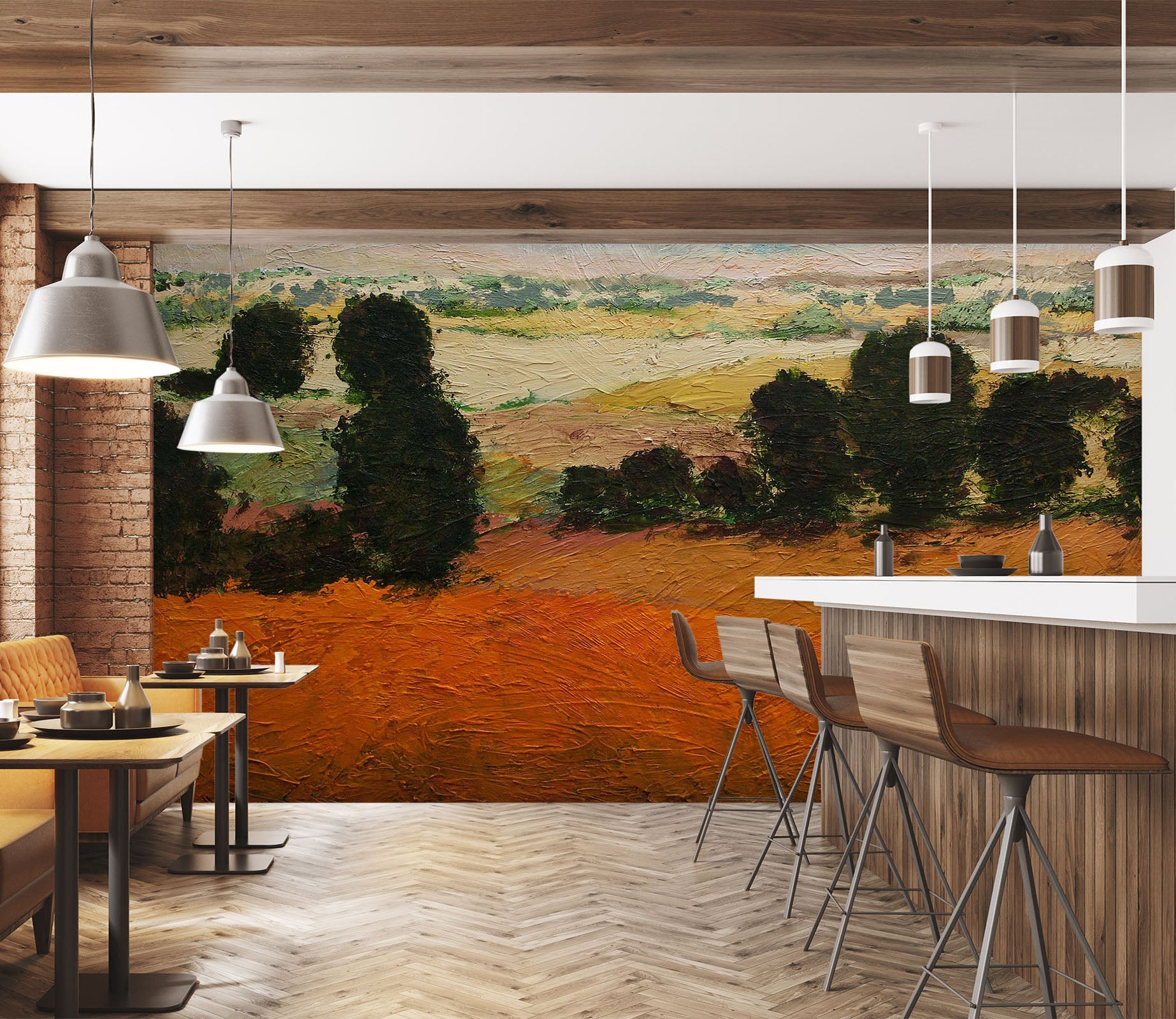 3D Autumn Field 206 Allan P. Friedlander Wall Mural Wall Murals
