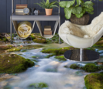 3D Natural Rushing Water 695 Floor Mural  Wallpaper Murals Rug & Mat Print Epoxy waterproof bath floor