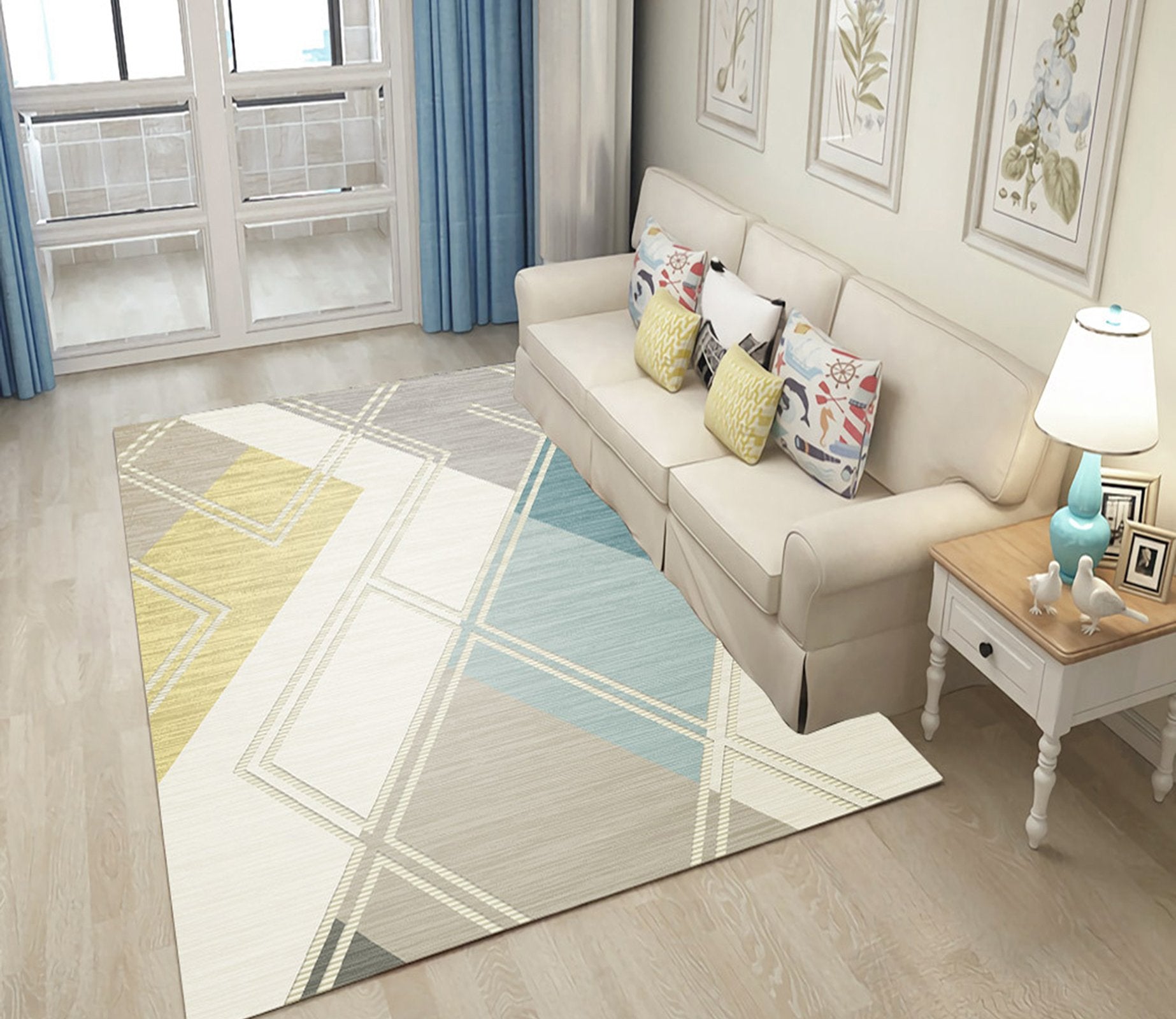 3D Light Diamond WG061 Non Slip Rug Mat Mat AJ Creativity Home 