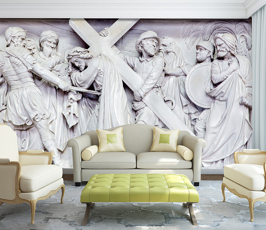 3D Carved Soldier 1530 Wall Murals