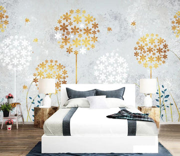 3D Golden Dandelion WC40 Wall Murals Wallpaper AJ Wallpaper 2 