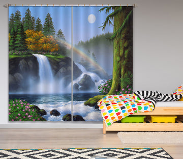3D Waterfall 078 Jerry LoFaro Curtain Curtains Drapes