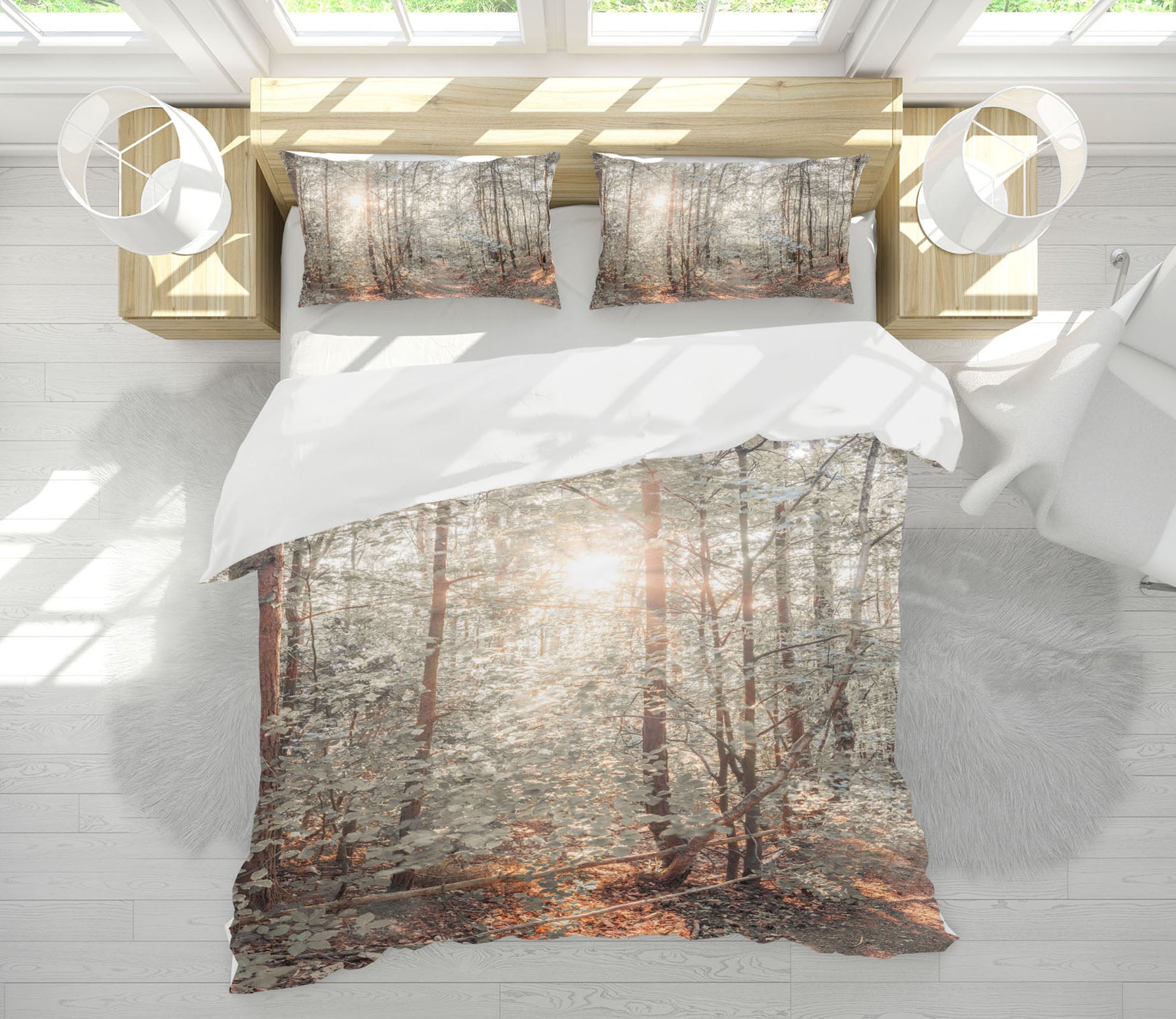 3D Sunlight Trees 7225 Assaf Frank Bedding Bed Pillowcases Quilt Cover Duvet Cover