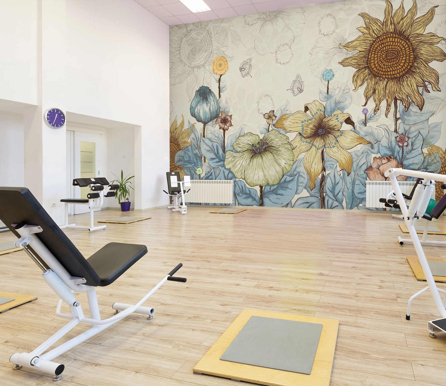 3D colorful flowers 05 Wall Murals Wallpaper AJ Wallpaper 