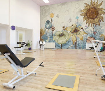 3D colorful flowers 05 Wall Murals Wallpaper AJ Wallpaper 