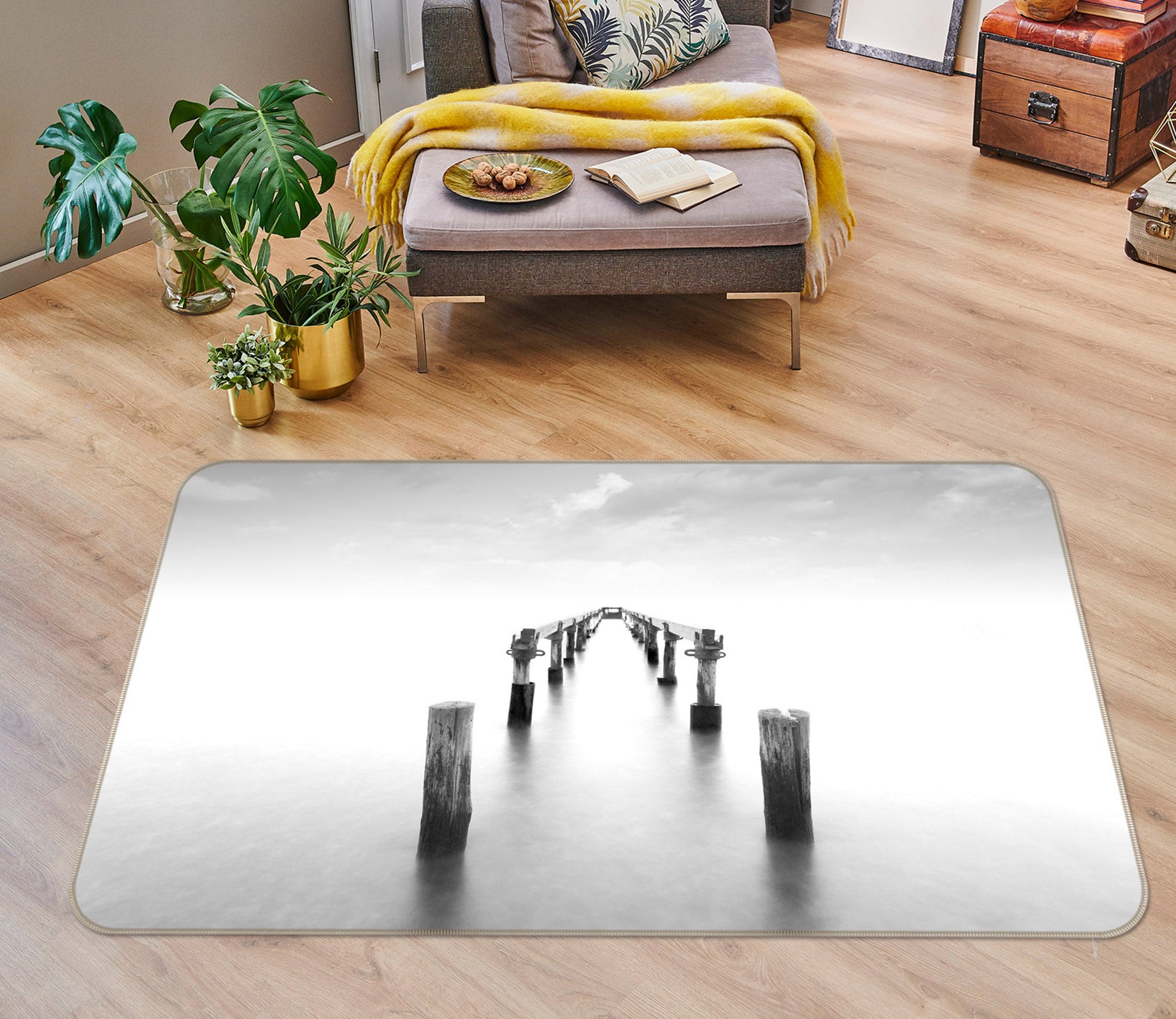 3D Broken Bridge 1083 Marco Carmassi Rug Non Slip Rug Mat