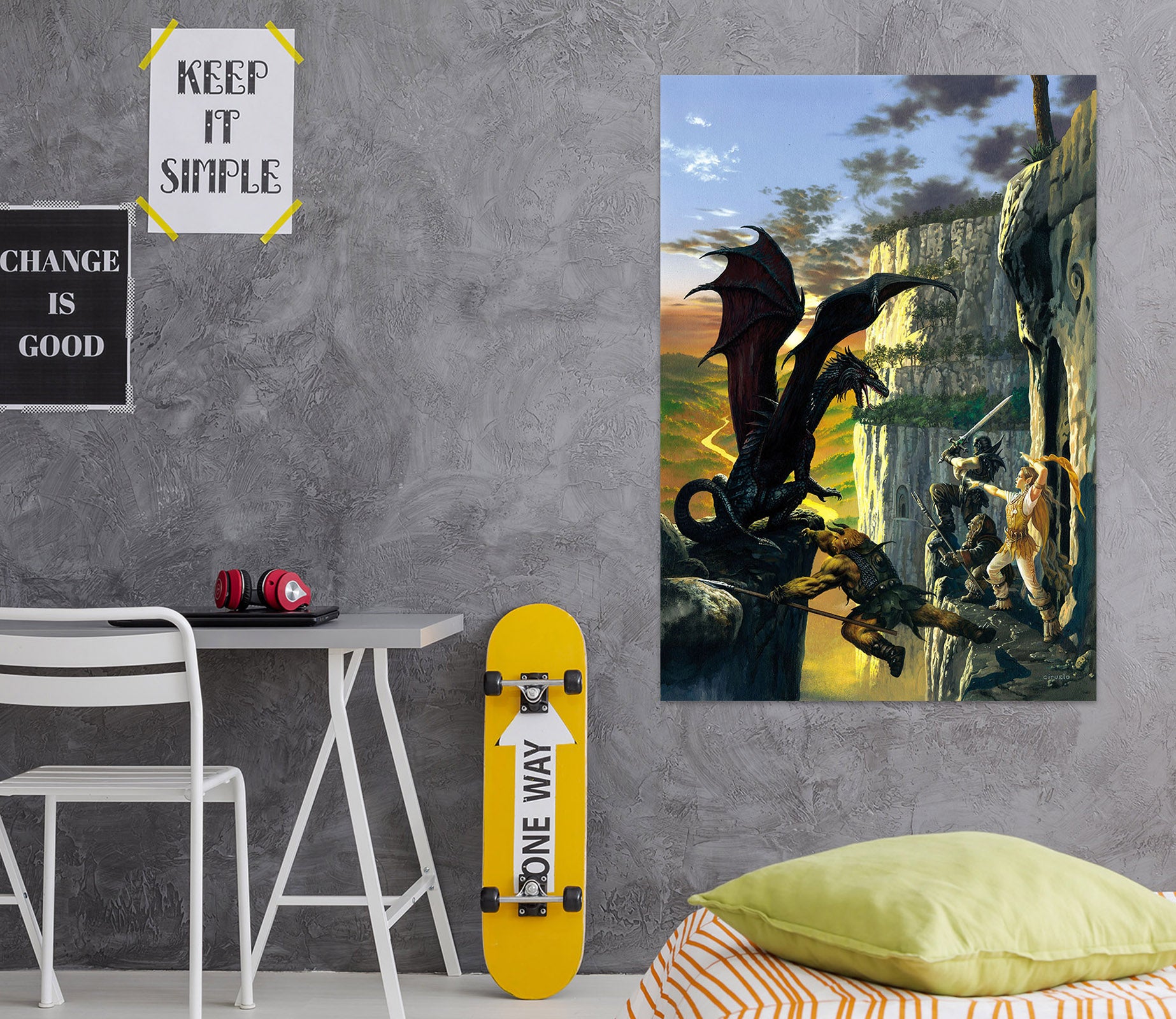 3D Dragon Warrior 8103 Ciruelo Wall Sticker
