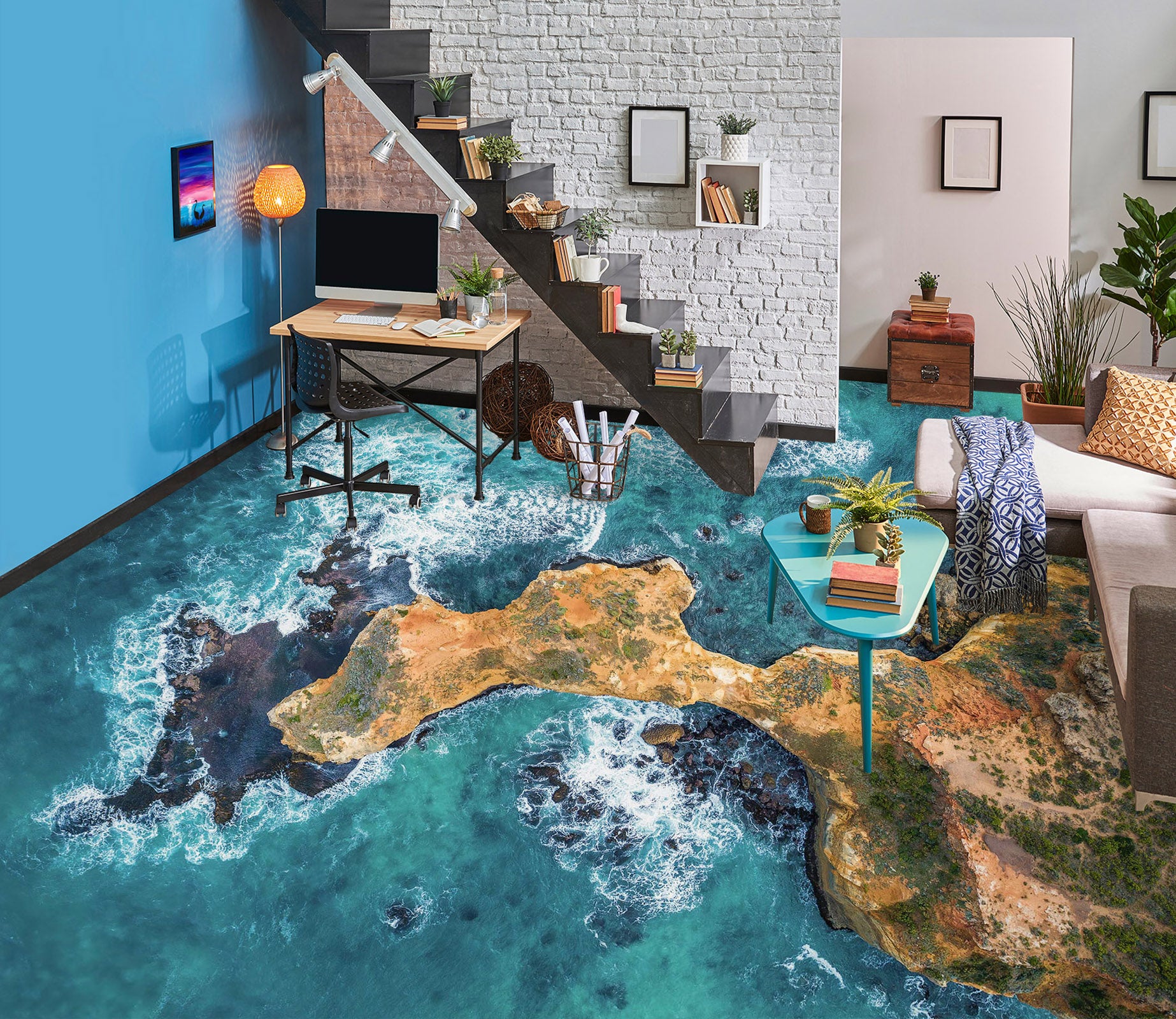 3D Special Sea 088 Floor Mural